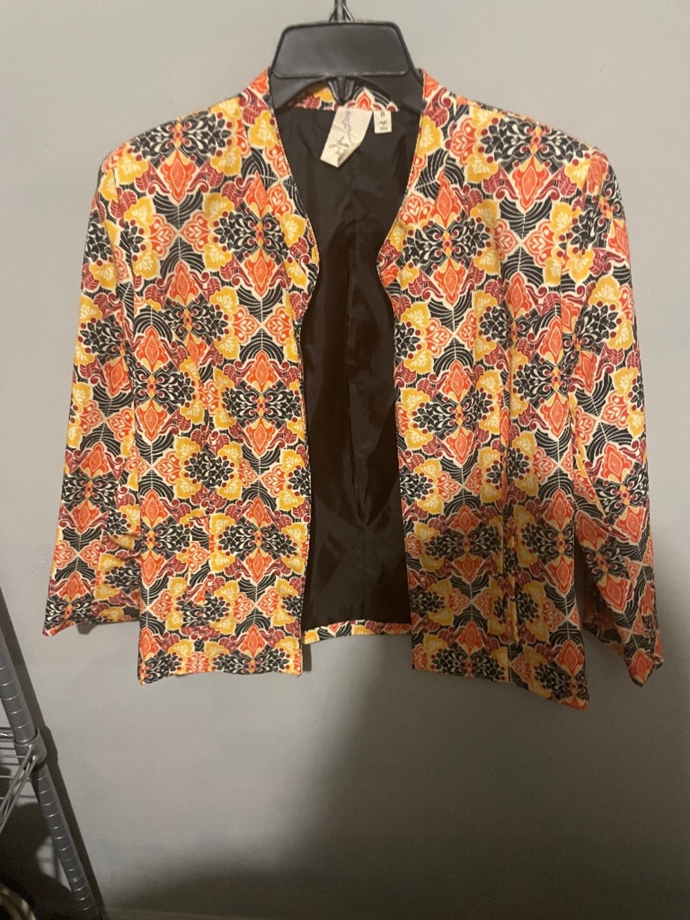 Lavender and honey women’s size small multicolored floral zippered jacket